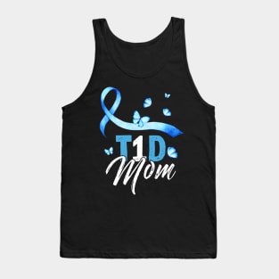 T1D Mom T-Shirt Type 1 Diabetes Awareness Gift Tank Top